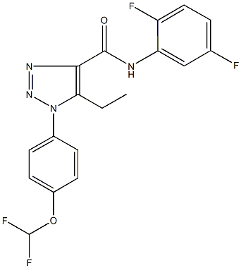 1-[4-(difluoromethoxy)phenyl]-N-(2,5-difluorophenyl)-5-ethyl-1H-1,2,3-triazole-4-carboxamide Struktur