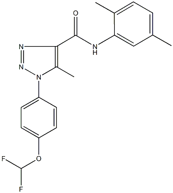 1-[4-(difluoromethoxy)phenyl]-N-(2,5-dimethylphenyl)-5-methyl-1H-1,2,3-triazole-4-carboxamide Struktur