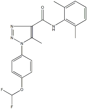 1-[4-(difluoromethoxy)phenyl]-N-(2,6-dimethylphenyl)-5-methyl-1H-1,2,3-triazole-4-carboxamide Struktur