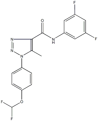 1-[4-(difluoromethoxy)phenyl]-N-(3,5-difluorophenyl)-5-methyl-1H-1,2,3-triazole-4-carboxamide Struktur