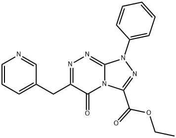 ethyl 5-oxo-1-phenyl-6-(3-pyridinylmethyl)-1,5-dihydro[1,2,4]triazolo[3,4-c][1,2,4]triazine-3-carboxylate Struktur