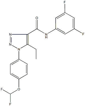 1-[4-(difluoromethoxy)phenyl]-N-(3,5-difluorophenyl)-5-ethyl-1H-1,2,3-triazole-4-carboxamide Struktur