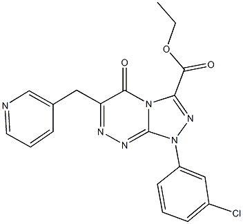 ethyl 1-(3-chlorophenyl)-5-oxo-6-(3-pyridinylmethyl)-1,5-dihydro[1,2,4]triazolo[3,4-c][1,2,4]triazine-3-carboxylate Struktur