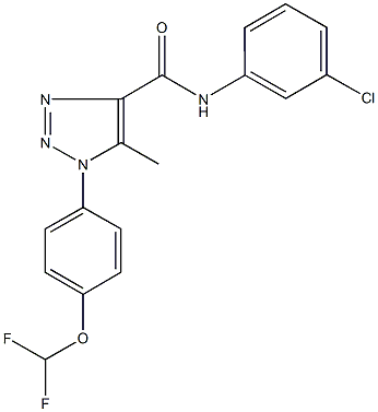 N-(3-chlorophenyl)-1-[4-(difluoromethoxy)phenyl]-5-methyl-1H-1,2,3-triazole-4-carboxamide Struktur