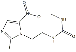 N-(2-{5-nitro-2-methyl-1H-imidazol-1-yl}ethyl)-N'-methylurea Struktur