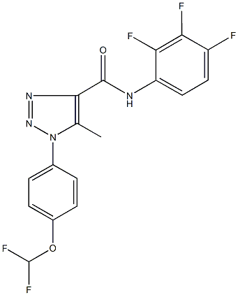 1-[4-(difluoromethoxy)phenyl]-5-methyl-N-(2,3,4-trifluorophenyl)-1H-1,2,3-triazole-4-carboxamide Struktur