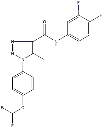 1-[4-(difluoromethoxy)phenyl]-N-(3,4-difluorophenyl)-5-methyl-1H-1,2,3-triazole-4-carboxamide Struktur