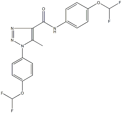 N,1-bis[4-(difluoromethoxy)phenyl]-5-methyl-1H-1,2,3-triazole-4-carboxamide Struktur