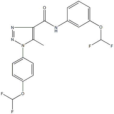 N-[3-(difluoromethoxy)phenyl]-1-[4-(difluoromethoxy)phenyl]-5-methyl-1H-1,2,3-triazole-4-carboxamide Struktur