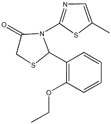 2-(2-ethoxyphenyl)-3-(5-methyl-1,3-thiazol-2-yl)-1,3-thiazolidin-4-one Struktur