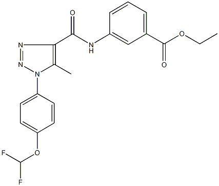 ethyl 3-[({1-[4-(difluoromethoxy)phenyl]-5-methyl-1H-1,2,3-triazol-4-yl}carbonyl)amino]benzoate Struktur