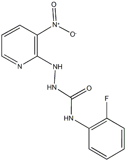 N-(2-fluorophenyl)-2-{3-nitro-2-pyridinyl}hydrazinecarboxamide Struktur