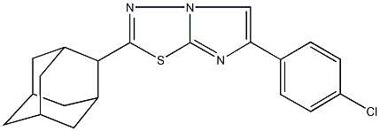 2-(2-adamantyl)-6-(4-chlorophenyl)imidazo[2,1-b][1,3,4]thiadiazole Struktur