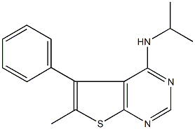 N-isopropyl-N-(6-methyl-5-phenylthieno[2,3-d]pyrimidin-4-yl)amine Struktur