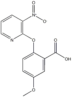 2-({3-nitro-2-pyridinyl}oxy)-5-methoxybenzoic acid Struktur