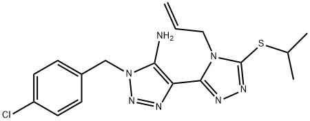 4-[4-allyl-5-(isopropylsulfanyl)-4H-1,2,4-triazol-3-yl]-1-(4-chlorobenzyl)-1H-1,2,3-triazol-5-ylamine Struktur