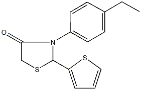 3-(4-ethylphenyl)-2-(2-thienyl)-1,3-thiazolidin-4-one Struktur