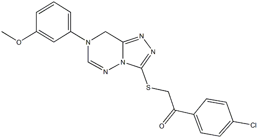 1-(4-chlorophenyl)-2-{[7-(3-methoxyphenyl)-7,8-dihydro[1,2,4]triazolo[3,4-f][1,2,4]triazin-3-yl]sulfanyl}ethanone Struktur