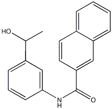 N-[3-(1-hydroxyethyl)phenyl]-2-naphthamide Struktur