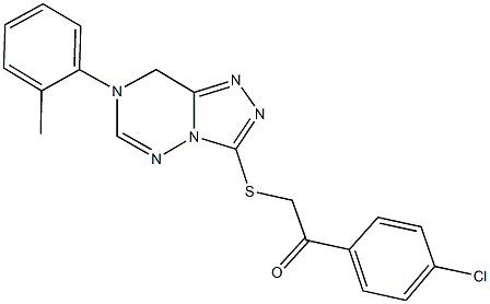 1-(4-chlorophenyl)-2-{[7-(2-methylphenyl)-7,8-dihydro[1,2,4]triazolo[3,4-f][1,2,4]triazin-3-yl]sulfanyl}ethanone Struktur