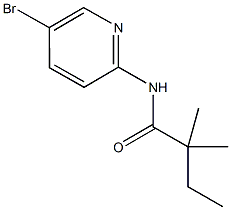 N-(5-bromo-2-pyridinyl)-2,2-dimethylbutanamide Struktur