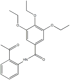 N-(2-acetylphenyl)-3,4,5-triethoxybenzamide Struktur