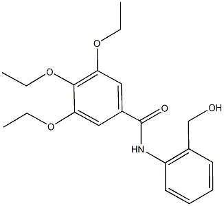 3,4,5-triethoxy-N-[2-(hydroxymethyl)phenyl]benzamide Struktur