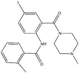 N-{4-iodo-2-[(4-methylpiperazin-1-yl)carbonyl]phenyl}-2-methylbenzamide Struktur