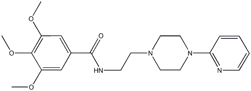 3,4,5-trimethoxy-N-{2-[4-(2-pyridinyl)-1-piperazinyl]ethyl}benzamide Struktur