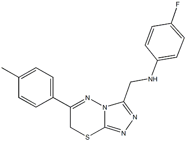 N-(4-fluorophenyl)-N-{[6-(4-methylphenyl)-7H-[1,2,4]triazolo[3,4-b][1,3,4]thiadiazin-3-yl]methyl}amine Struktur