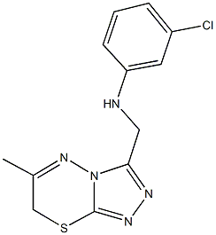 N-(3-chlorophenyl)-N-[(6-methyl-7H-[1,2,4]triazolo[3,4-b][1,3,4]thiadiazin-3-yl)methyl]amine Struktur