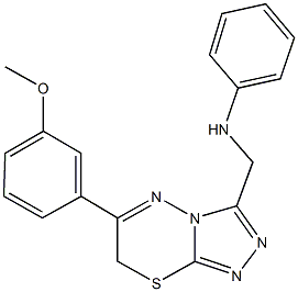 N-{[6-(3-methoxyphenyl)-7H-[1,2,4]triazolo[3,4-b][1,3,4]thiadiazin-3-yl]methyl}aniline Struktur