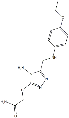 2-({4-amino-5-[(4-ethoxyanilino)methyl]-4H-1,2,4-triazol-3-yl}sulfanyl)acetamide Struktur