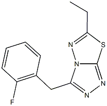 6-ethyl-3-(2-fluorobenzyl)[1,2,4]triazolo[3,4-b][1,3,4]thiadiazole Struktur