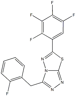 3-(2-fluorobenzyl)-6-(2,3,4,5-tetrafluorophenyl)[1,2,4]triazolo[3,4-b][1,3,4]thiadiazole Struktur