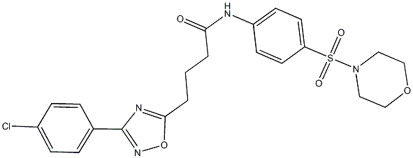 4-[3-(4-chlorophenyl)-1,2,4-oxadiazol-5-yl]-N-[4-(4-morpholinylsulfonyl)phenyl]butanamide Struktur