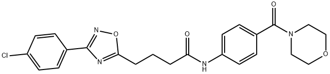 4-[3-(4-chlorophenyl)-1,2,4-oxadiazol-5-yl]-N-[4-(4-morpholinylcarbonyl)phenyl]butanamide Struktur