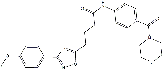 4-[3-(4-methoxyphenyl)-1,2,4-oxadiazol-5-yl]-N-[4-(4-morpholinylcarbonyl)phenyl]butanamide Struktur