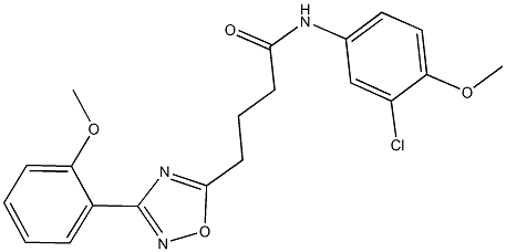 N-(3-chloro-4-methoxyphenyl)-4-[3-(2-methoxyphenyl)-1,2,4-oxadiazol-5-yl]butanamide Struktur