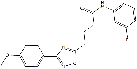 N-(3-fluorophenyl)-4-[3-(4-methoxyphenyl)-1,2,4-oxadiazol-5-yl]butanamide Struktur