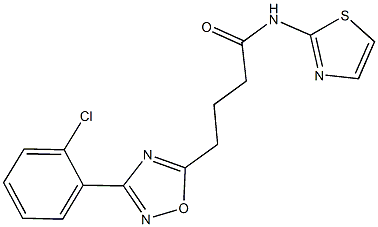 4-[3-(2-chlorophenyl)-1,2,4-oxadiazol-5-yl]-N-(1,3-thiazol-2-yl)butanamide Struktur