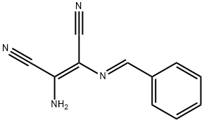 2-amino-3-(benzylideneamino)-2-butenedinitrile Struktur