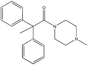 1-(2,2-diphenylpropanoyl)-4-methylpiperazine Struktur