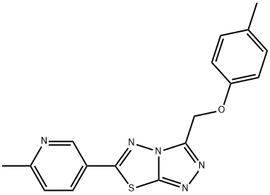 4-methylphenyl [6-(6-methyl-3-pyridinyl)[1,2,4]triazolo[3,4-b][1,3,4]thiadiazol-3-yl]methyl ether Struktur