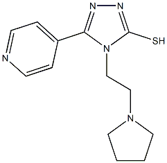 5-(4-pyridinyl)-4-[2-(1-pyrrolidinyl)ethyl]-4H-1,2,4-triazol-3-yl hydrosulfide Struktur