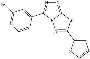 3-(3-bromophenyl)-6-(2-thienyl)[1,2,4]triazolo[3,4-b][1,3,4]thiadiazole Struktur