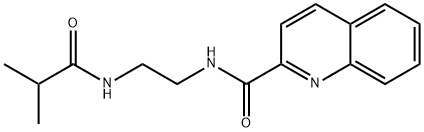 N-[2-(isobutyrylamino)ethyl]-2-quinolinecarboxamide Struktur