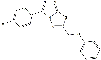 [3-(4-bromophenyl)[1,2,4]triazolo[3,4-b][1,3,4]thiadiazol-6-yl]methyl phenyl ether Struktur