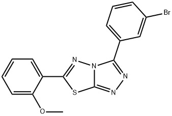 2-[3-(3-bromophenyl)[1,2,4]triazolo[3,4-b][1,3,4]thiadiazol-6-yl]phenyl methyl ether Struktur