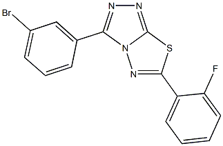 3-(3-bromophenyl)-6-(2-fluorophenyl)[1,2,4]triazolo[3,4-b][1,3,4]thiadiazole Struktur